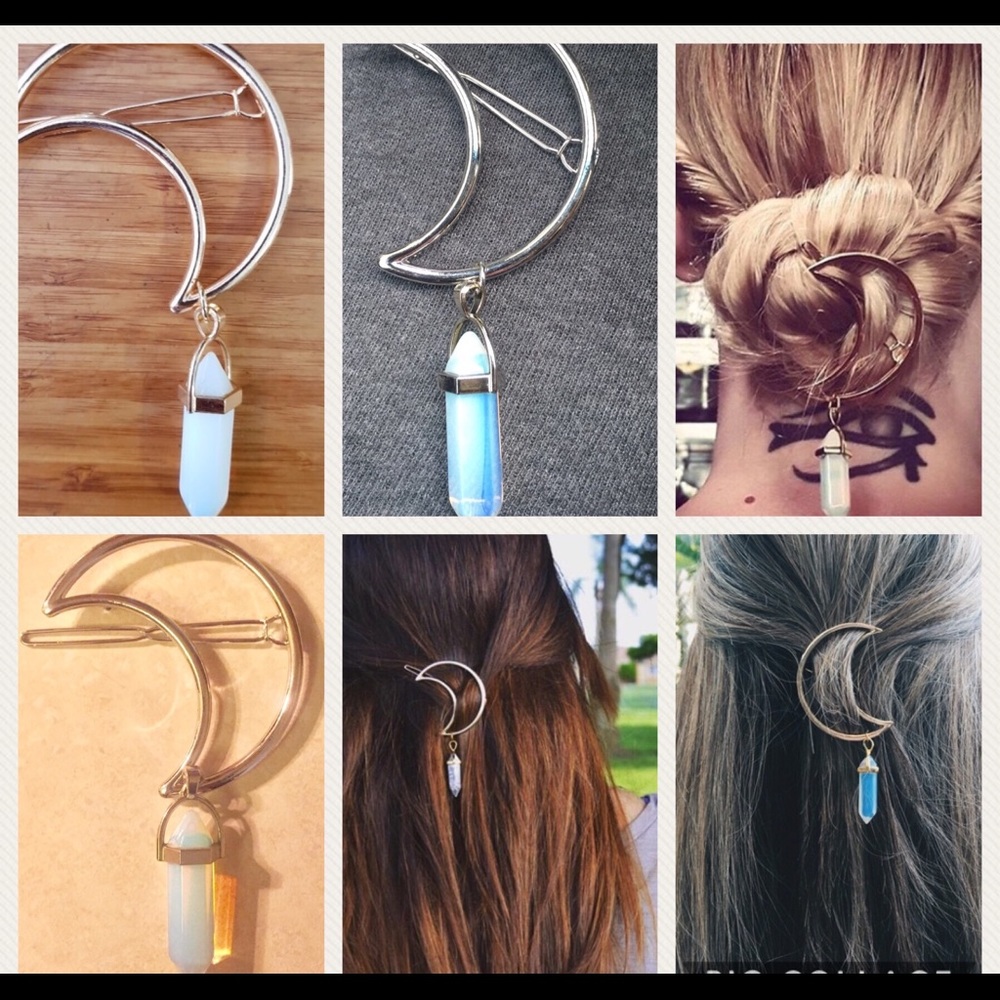 💕New! Silver boho hair clip pin accessories
